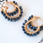 【再販】サファイア2連フープピアス/イヤリング・樹脂フープピアス