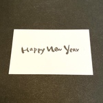 年賀状＊HAPPY NEW  YEARのハンコ。