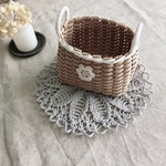 レースモチーフ　クラフトミニカゴ