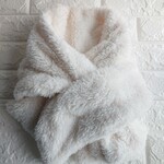 送無☆ふわふわボア☆白☆マフラー