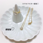 クリスタルスワロフスキーのリングとネックレス