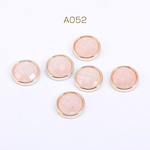 A052  30個 ボタン貼付けパーツ アクリルパーツ 樹脂貼り 丸型 17mm ピンク  3×【10ヶ】