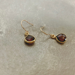 ガーネットピアス(イヤリング)*14kgf