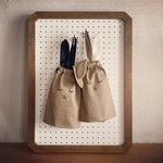 【単品】モカ眠りうさぎ巾着 上履き入れ 