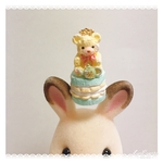 ティアラ♡くまちゃんのクリスマスケーキ　ミニチュア　ハンドメイド