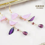 藤の花　ピアス/イヤリング　ゆらゆら　揺れる　デザイン