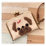 パグのがま口パスケース