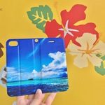 『Paradise blue』手帳型スマホケース ベルト帯なし【全機種対応 / iPhone、Android】