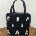 ミナペルホネン ✳︎四角いバッグ　ボヌール ネイビー