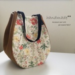 バルーンバッグ♡Flower red×yellow＆camel