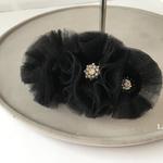 【再販】黒チュール　バレッタ