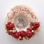 文鳥サンタのChristmasアップルケーキリース