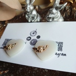 Heart and angelボタン　イヤリング
