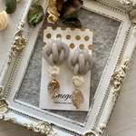 大振りアクリルカボション＊ピアス