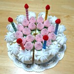 「natu-coocoさまオーダー品♪」ピンクいちごのホールケーキ