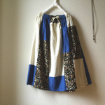 blue＆White系のパッチスカート
