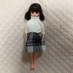 リカちゃん　チェックスカート*デニムワイドパンツ