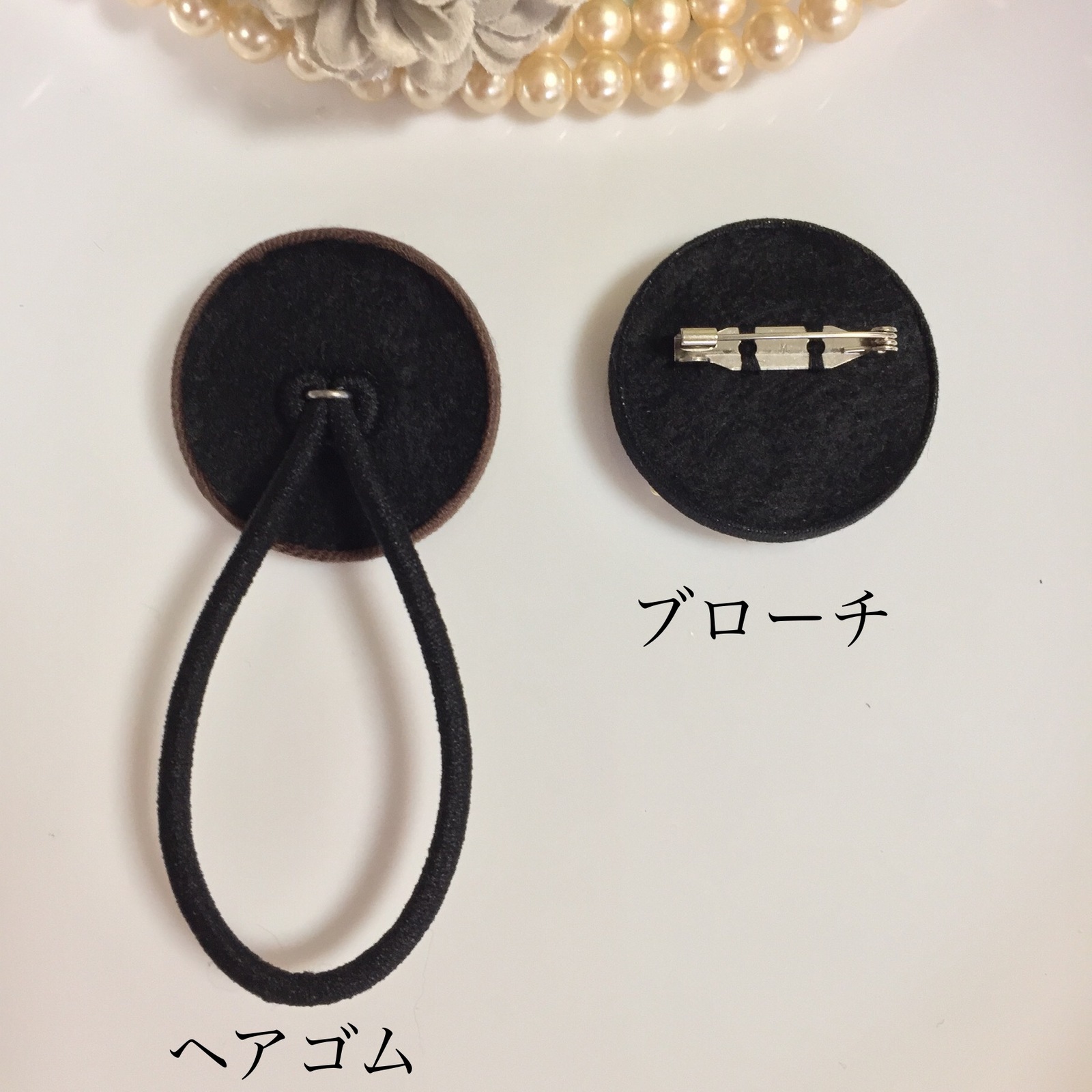 ♡風船ヘアゴムorブローチ 夏祭りのカラフルなヨーヨー刺繍ブローチor刺繍ヘアゴム 水風船