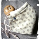 秋、冬 メルトン小花マスク