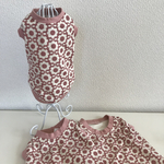 Ｌサイズ犬服・ピンクお花タンク（完成品）