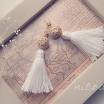 ドイツビーズのタッセルピアス・イヤリング✳︎nicoa