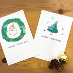 サンタリースとモコモコツリー＊クリスマスカード