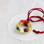 抹茶リースクッキーのロングチョーカー☆フェイクスイーツ