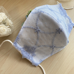 幸せを運ぶ『サムシングブルーマスク』花嫁マスク・おしゃれマスク　赤ちゃんの衣類にも使用する柔らかさらりコットン