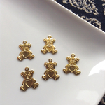 10個set♡クマちゃんチャーム  ゴールド メタルチャーム レジンパーツ