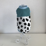うし柄犬服：Mサイズ・ブルーグリーン（完成品）