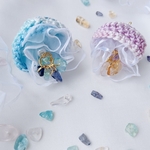 〈創作クラゲイヤリング〉フリルクォーツクラゲ