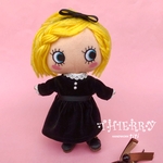 ☆THIERRY☆イーマリーちゃん着せ替えお洋服 別珍　黒　ワンピース、ヘアーリボン