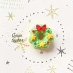 クリスマスリースドーナツ【観賞用・片耳ピアス・片耳イヤリング】