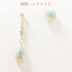 大人 金箔 和風 ファンタジー 春 夏 秋 冬 ピアス