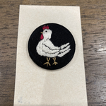 にわとり　くるみボタン　ヘアゴム　送料込み