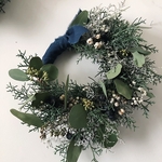 half wreath " blue ice  " フレッシュ ドライフラワー リース ブルーアイス ハーフリース