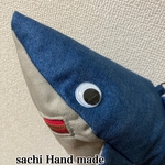 デニム　サメポーチ