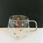 （No.170）耐熱マグカップ　丸型水玉　ゴールド（単品）New