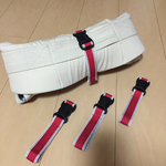 【再×29販】〈新色〉 エルゴ収納ベルト（バックル式） 赤に紺色のステッチ