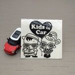 再販　車用カッティングステッカー　Kids in car   black