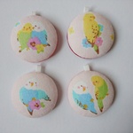 018　携帯クリーナー「仲良しインコ」