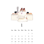 2021年カレンダー　「good boy Mailo!」