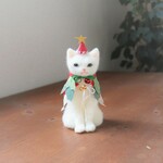 クリスマス猫◆　お座り　★全国発送一律４００円