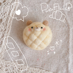🍞 くまさん メロンパン ブローチ 🍈