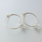 snow flower　フープピアス