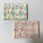 ガーゼ マスク うさぎ&花柄 ピンク&白  2枚セット 子供用 