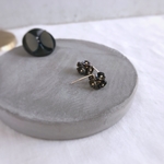 " bouquet " black shell   |   黒蝶貝のお花のブーケピアス/イヤリング　