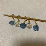 ステッチマーカー❇︎丸型5個セット　パステルブルー系