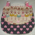 移動ポケット＊バレリーナジゼル/紺＊クリップ付き