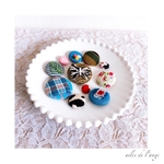 no.653 - embroidery クルミボタン《11点》